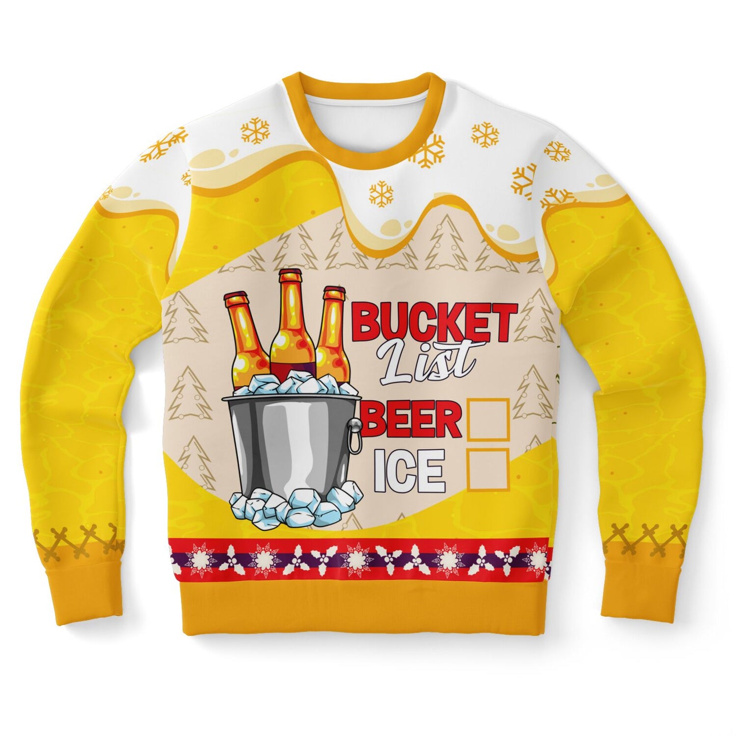 Bucket List: Beer & Ice Ugly Christmas Sweater