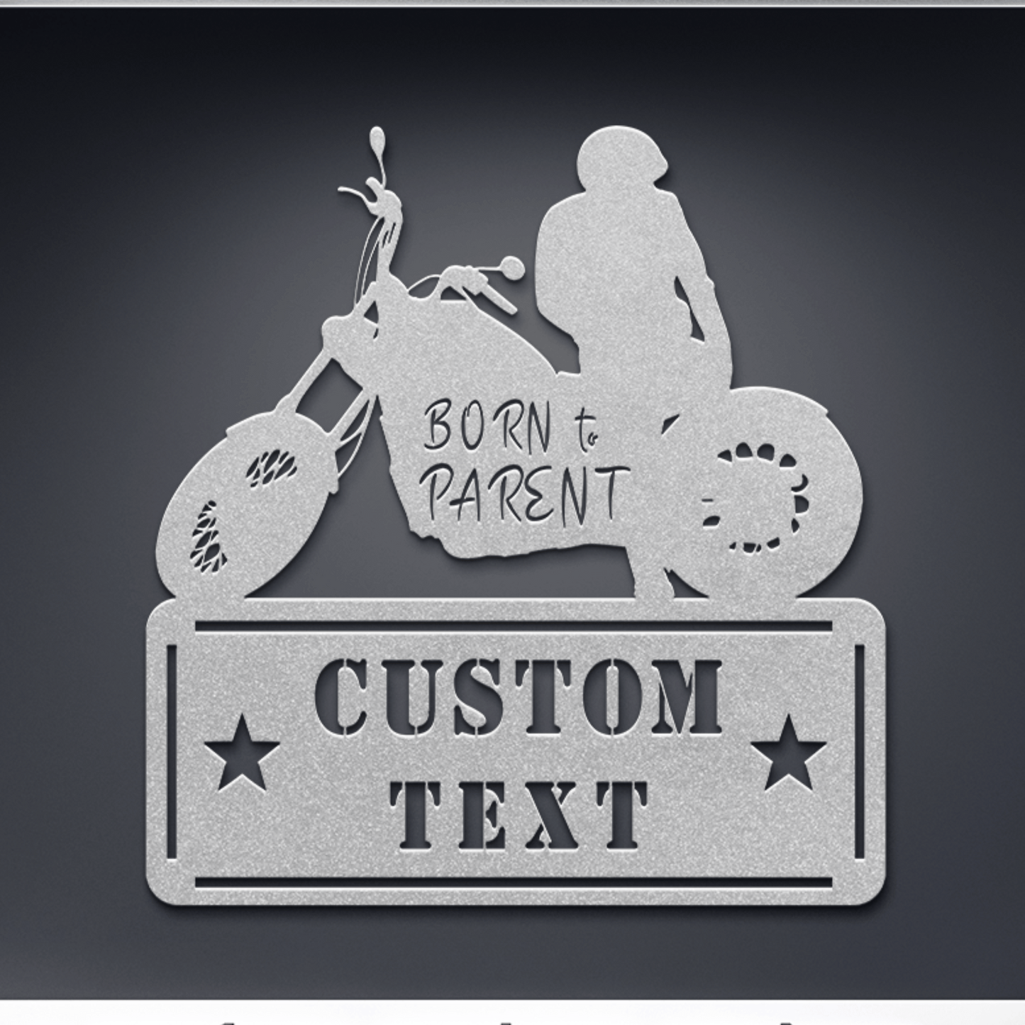 Personalized - Born to Parent Metal Wall Art