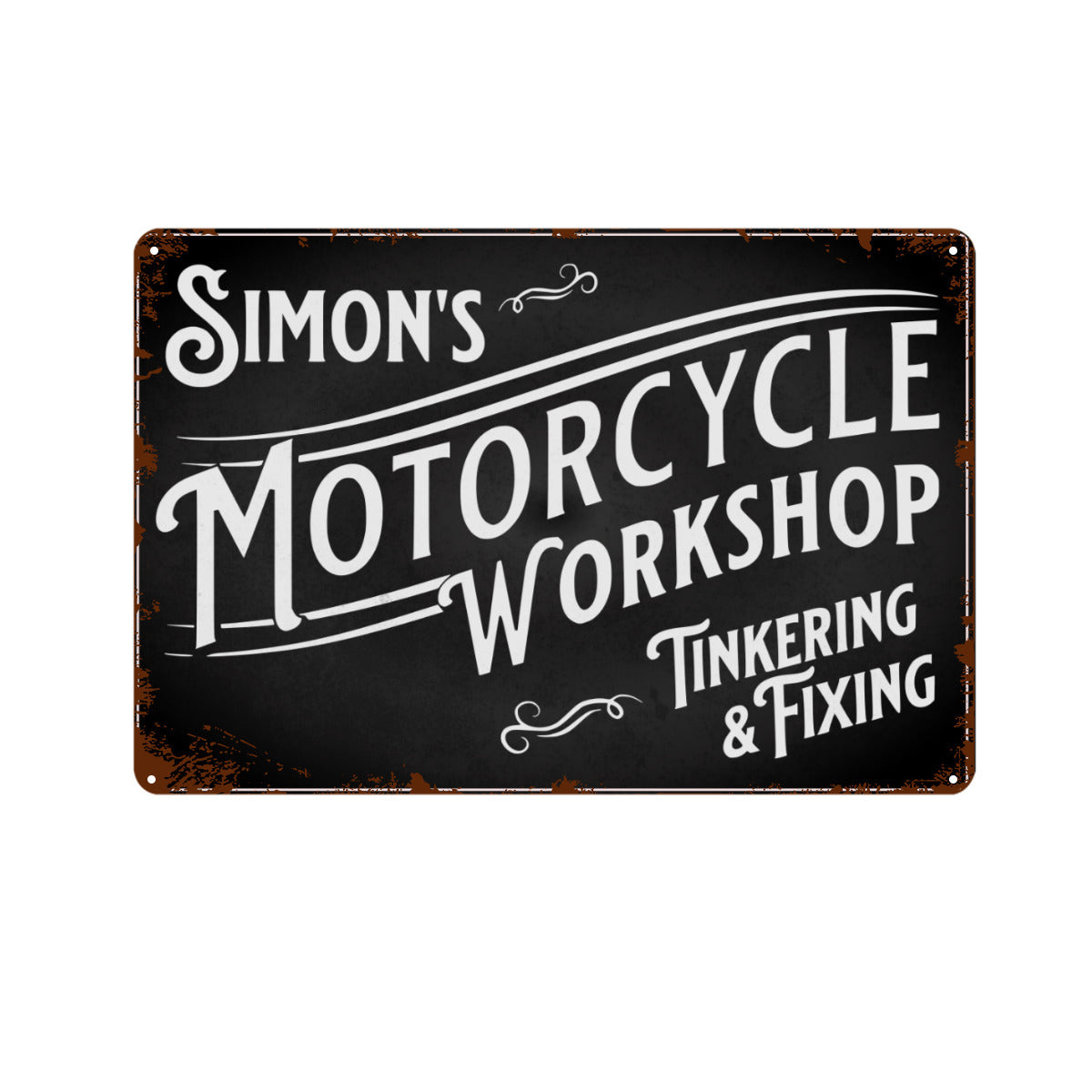 Personalized - Motorcycle Workshop Metal Plate