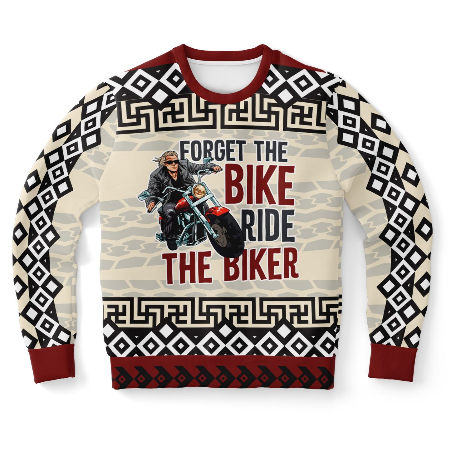 Forget the Bike, Ride the Biker Christmas Sweater