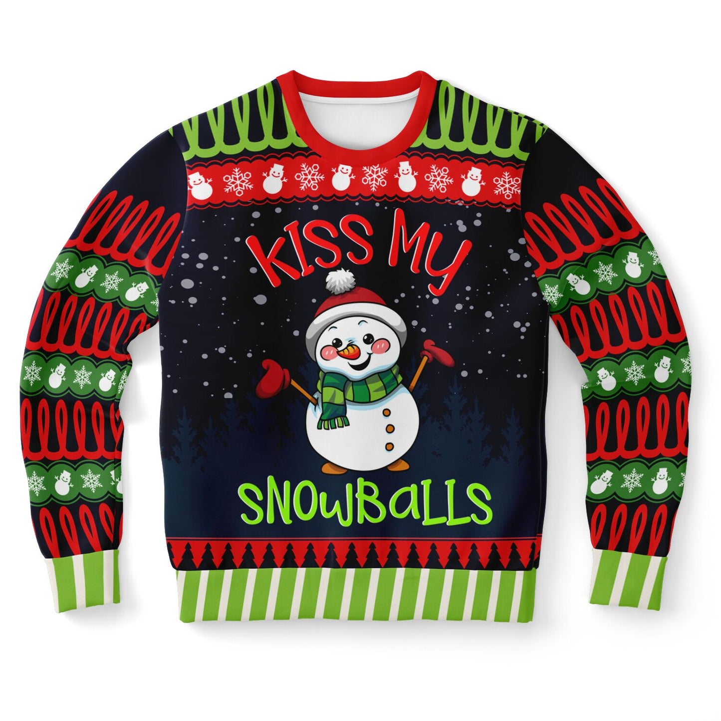 Kiss My Snowballs Ugly Christmas Sweater