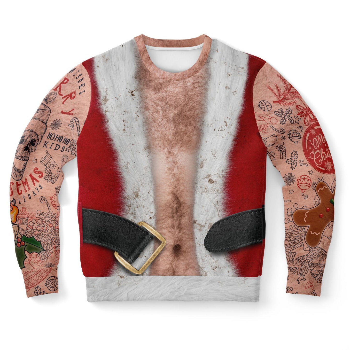 Bad Santa Tattoos Ugly Christmas Sweater