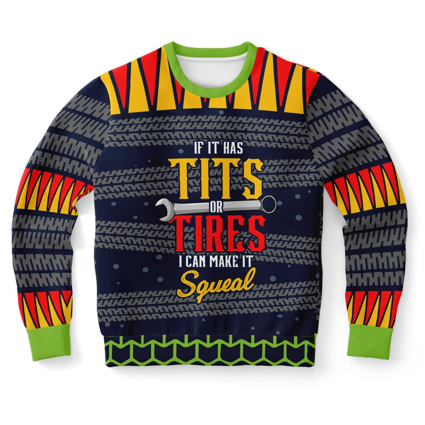 Tits or Tires Squeal Ugly Christmas Sweater