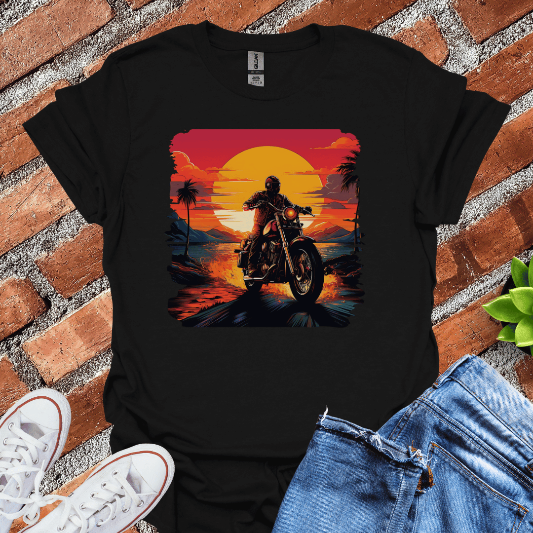 Man Riding Sunset T-Shirt