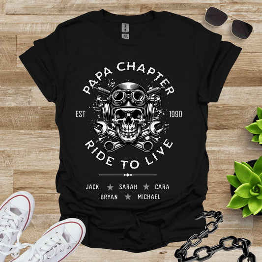 Personalized - Papa Chapter & Kids T-Shirt