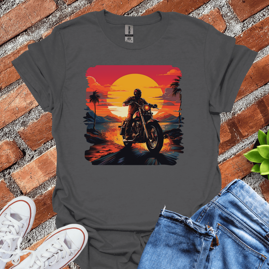 Man Riding Sunset T-Shirt