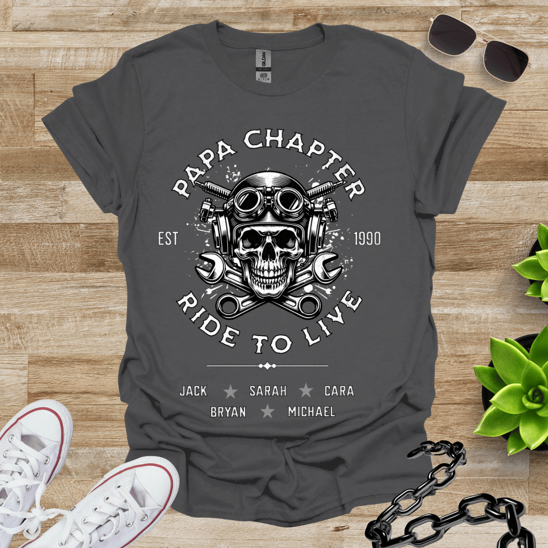 Personalized - Papa Chapter & Kids T-Shirt