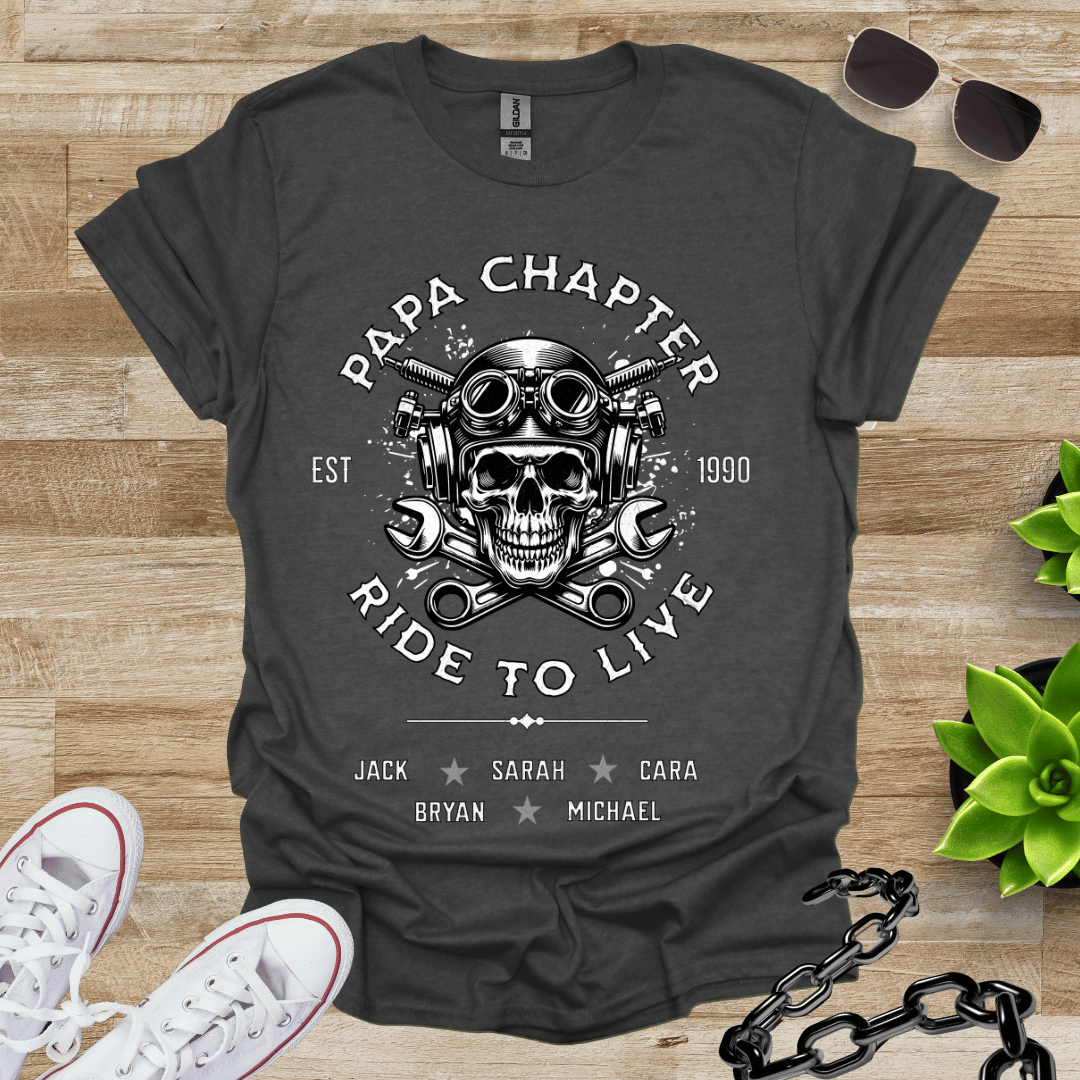 Personalized - Papa Chapter & Kids T-Shirt