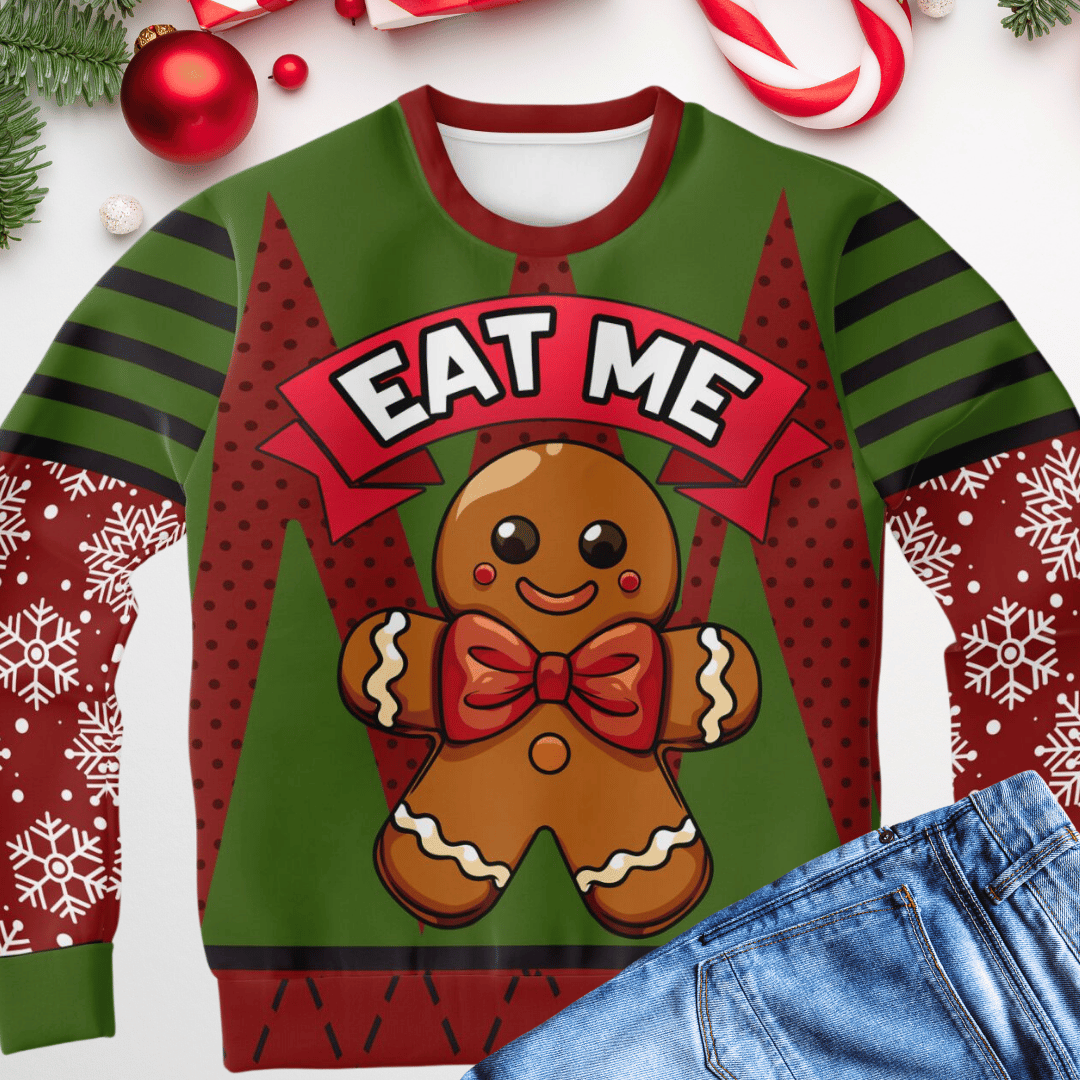 Eat Me Gingerbread Ugly Christmas Sweater