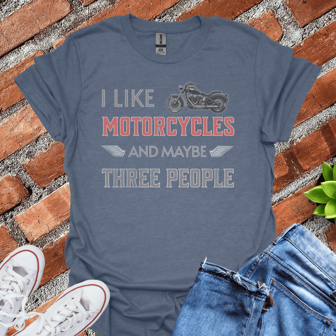 Motorcycles and Three People T-Shirt