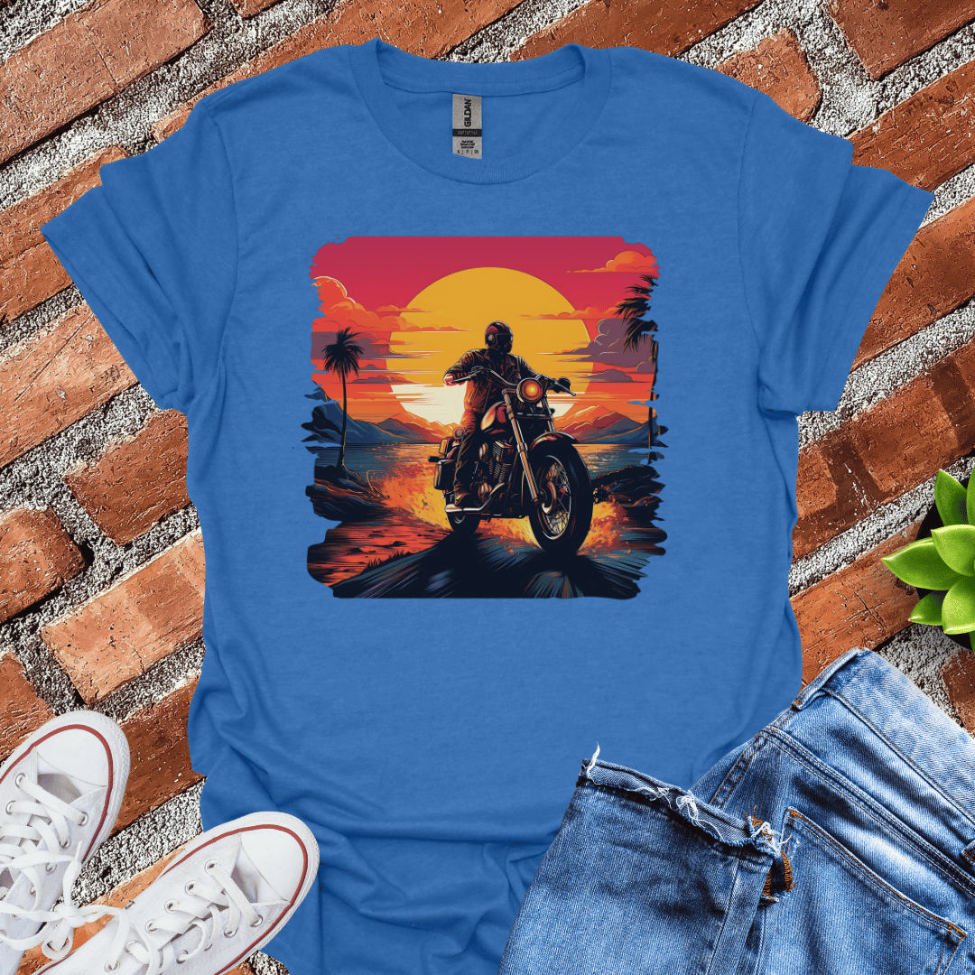 Man Riding Sunset T-Shirt