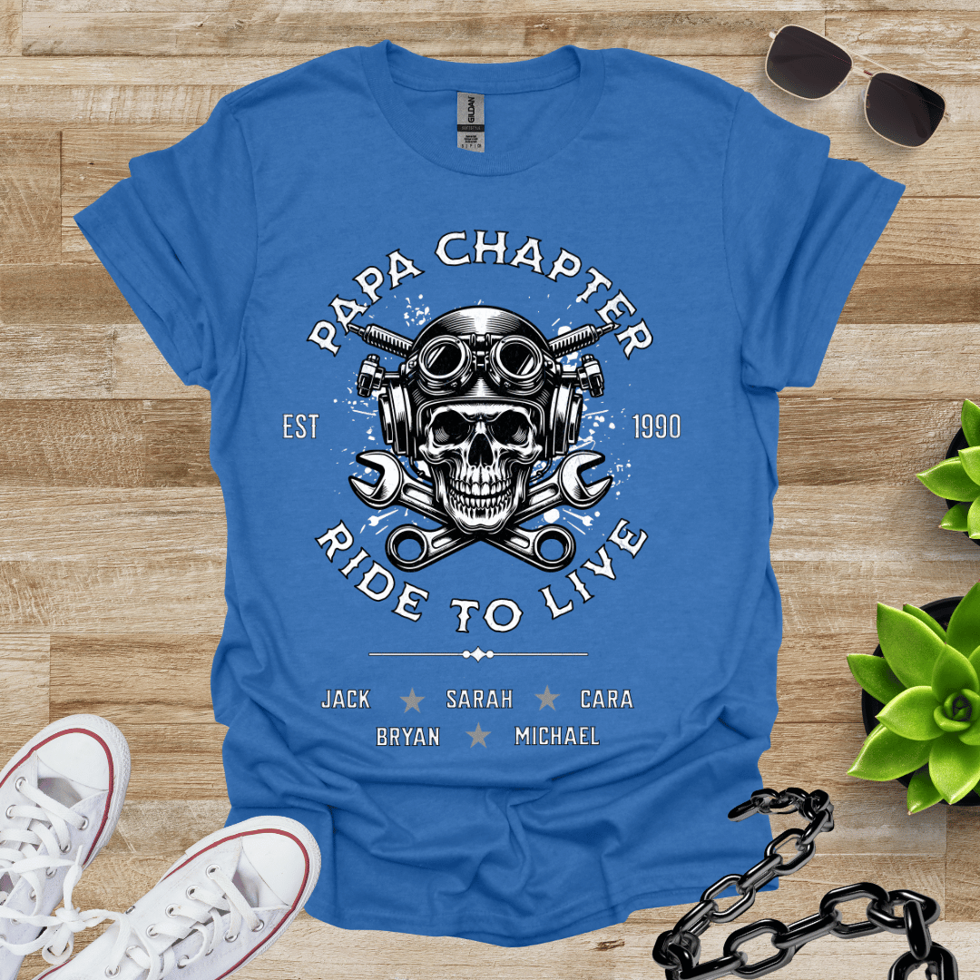 Personalized - Papa Chapter & Kids T-Shirt