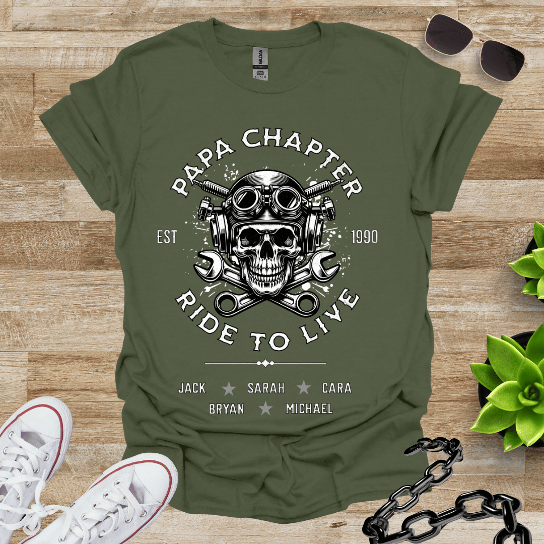 Personalized - Papa Chapter & Kids T-Shirt