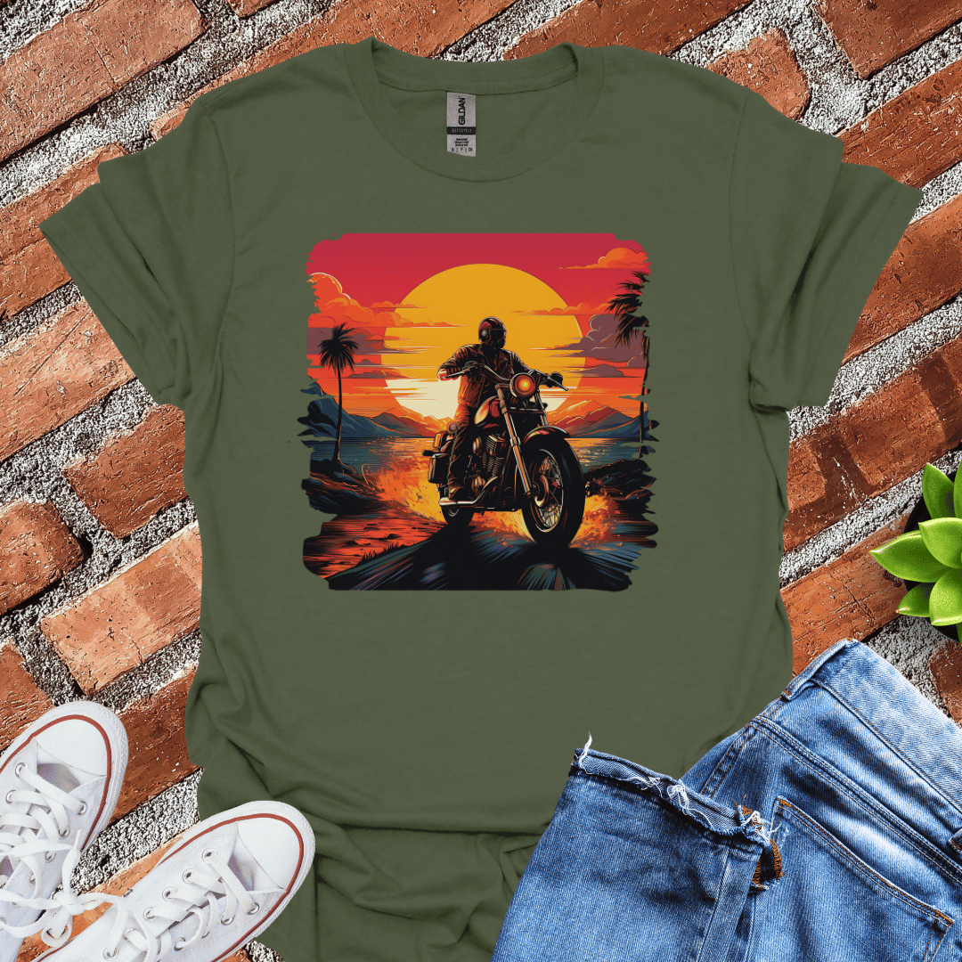 Man Riding Sunset T-Shirt