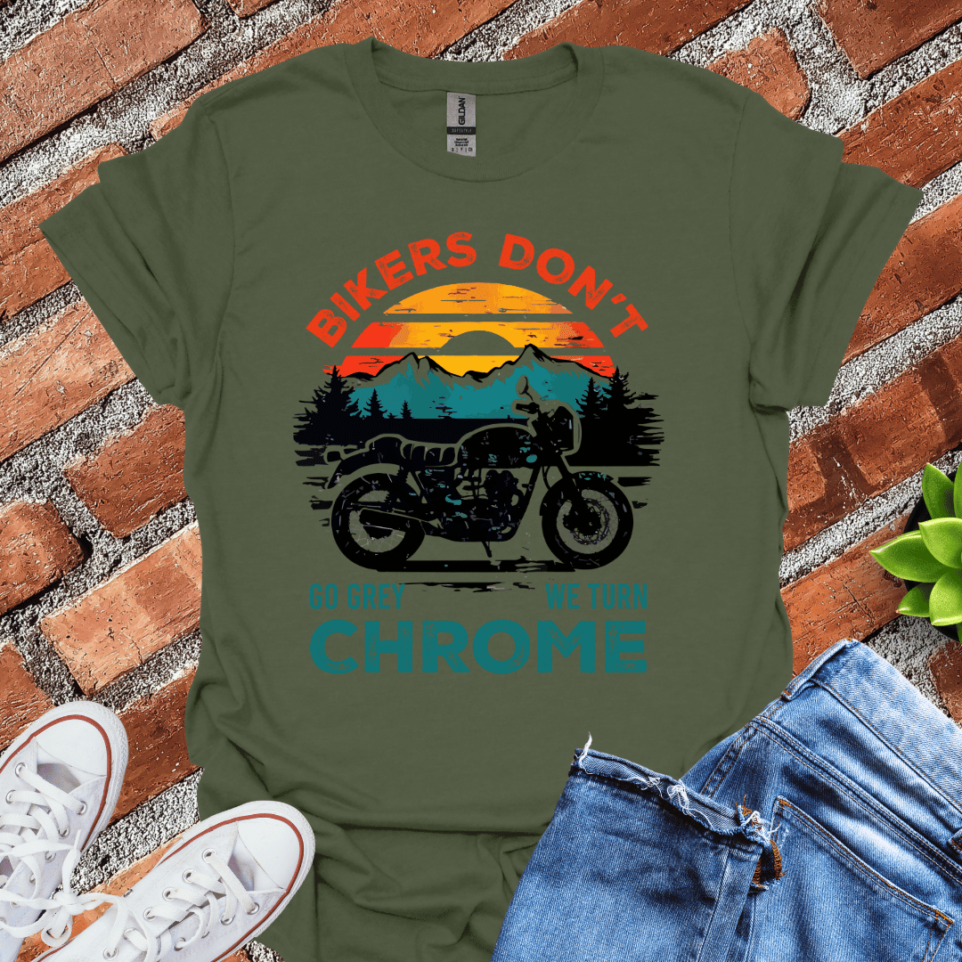 Bikers Don't Go Grey Sunset T-Shirt