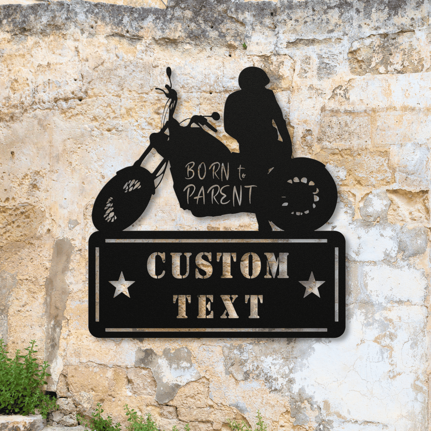 Personalized - Born to Parent Metal Wall Art