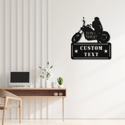 Personalized - Born to Parent Metal Wall Art