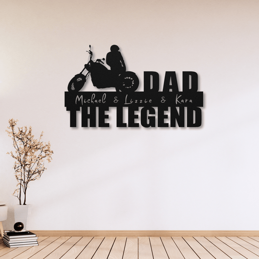 Personalized - The Legend & Kids Metal Wall Art