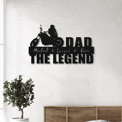 Personalized - The Legend & Kids Metal Wall Art