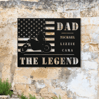 Personalized - Dad the Legend Metal Wall Art