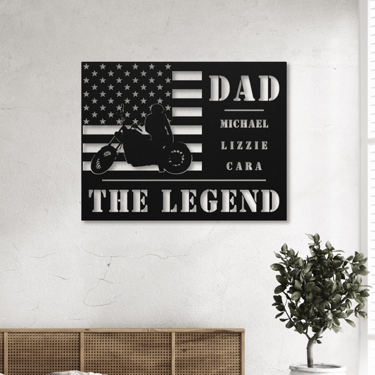 Personalized - Dad the Legend Metal Wall Art