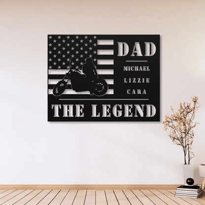 Personalized - Dad the Legend Metal Wall Art