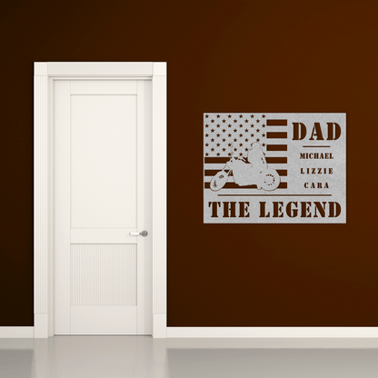 Personalized - Dad the Legend Metal Wall Art