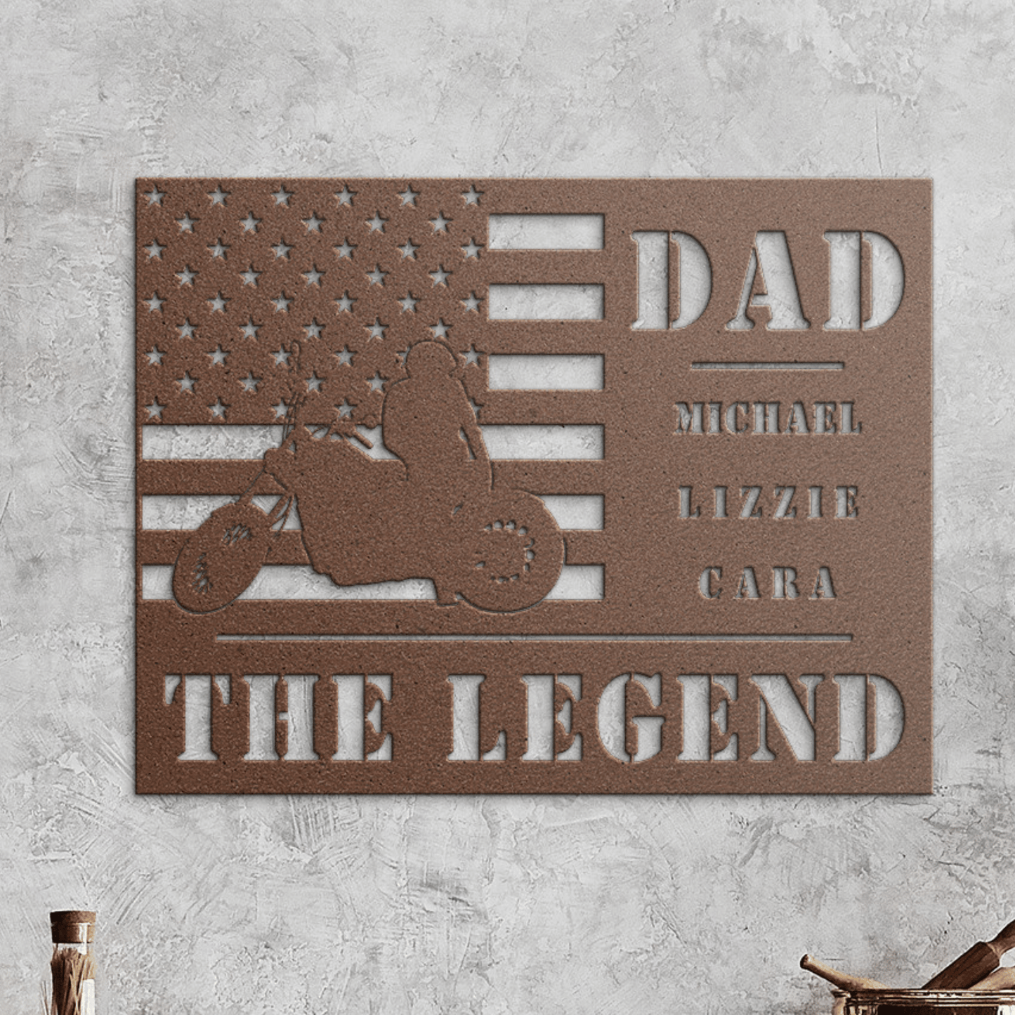 Personalized - Dad the Legend Metal Wall Art