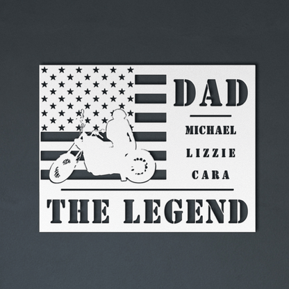 Personalized - Dad the Legend Metal Wall Art