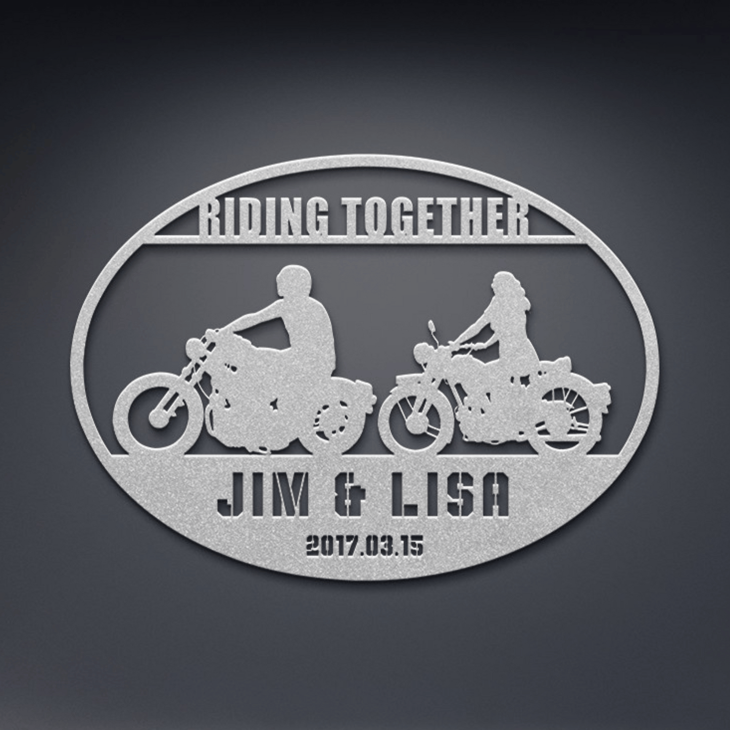 Personalized - Riding Together Metal Wall Art