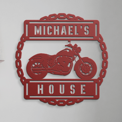 Personalized - Chopper Custom Name with Chain Metal Wall Art