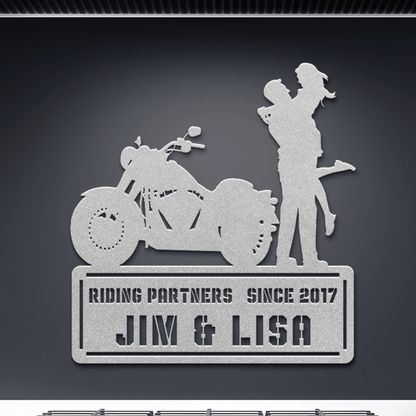 Personalized - Riding Partners Custom Name & Year Metal Art