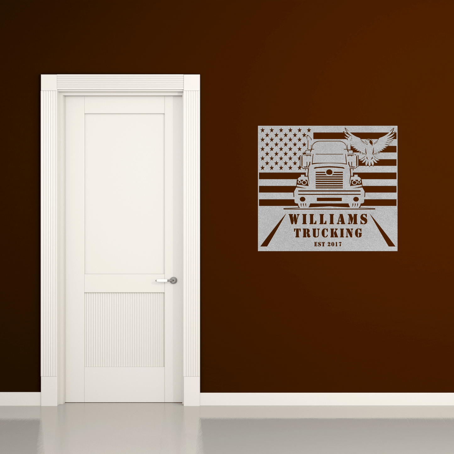 Personalized - Truck & Eagle Metal Wall Metal Wall Art