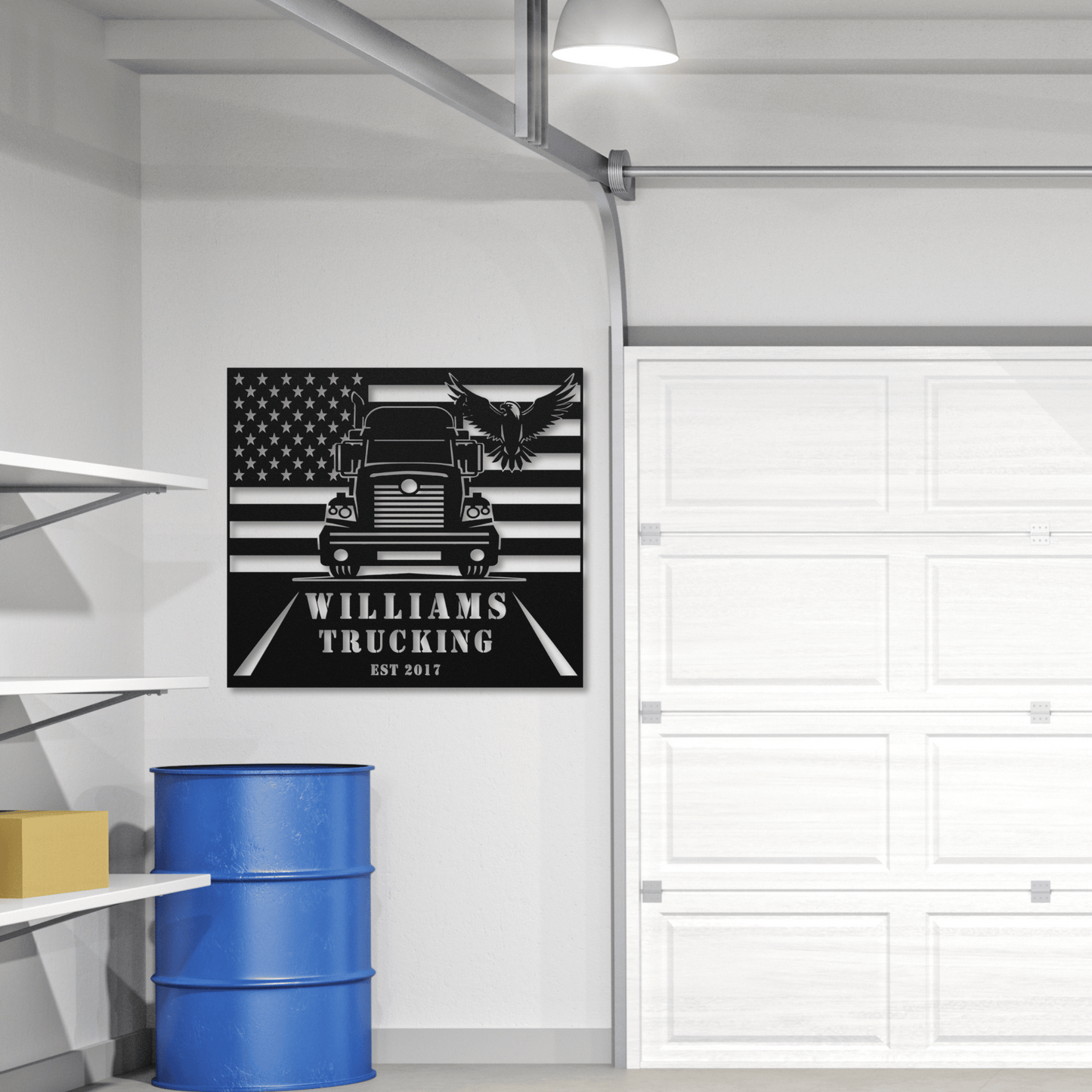 Personalized - Truck & Eagle Metal Wall Metal Wall Art