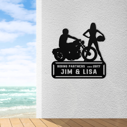 Personalized - Riding Partners Metal Wall Art