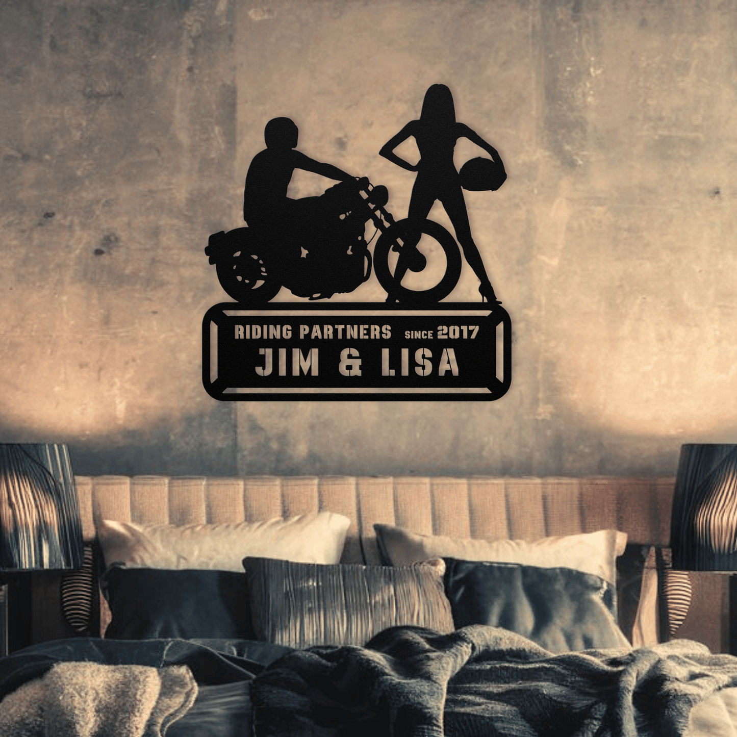 Personalized - Riding Partners Metal Wall Art