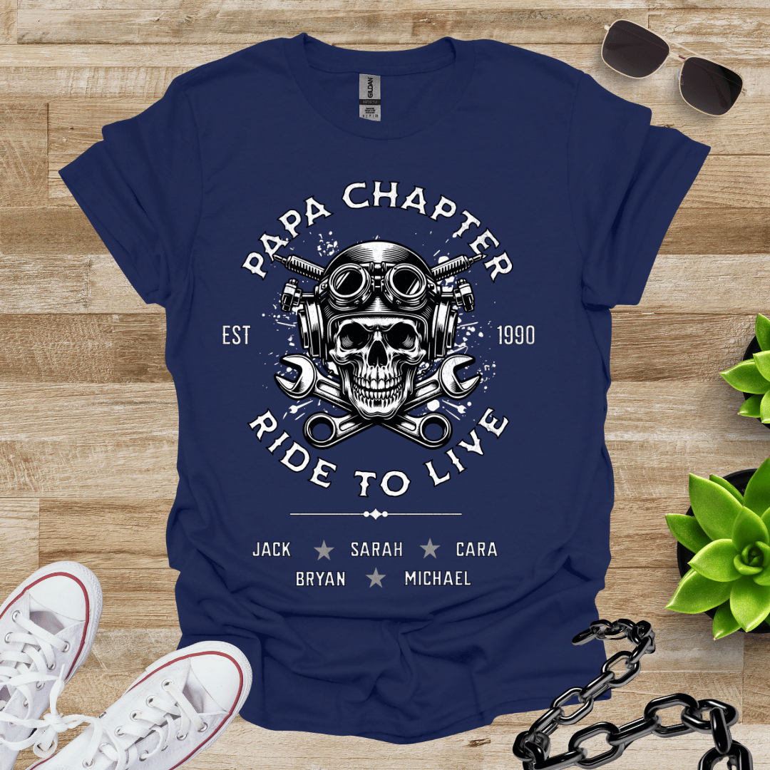 Personalized - Papa Chapter & Kids T-Shirt