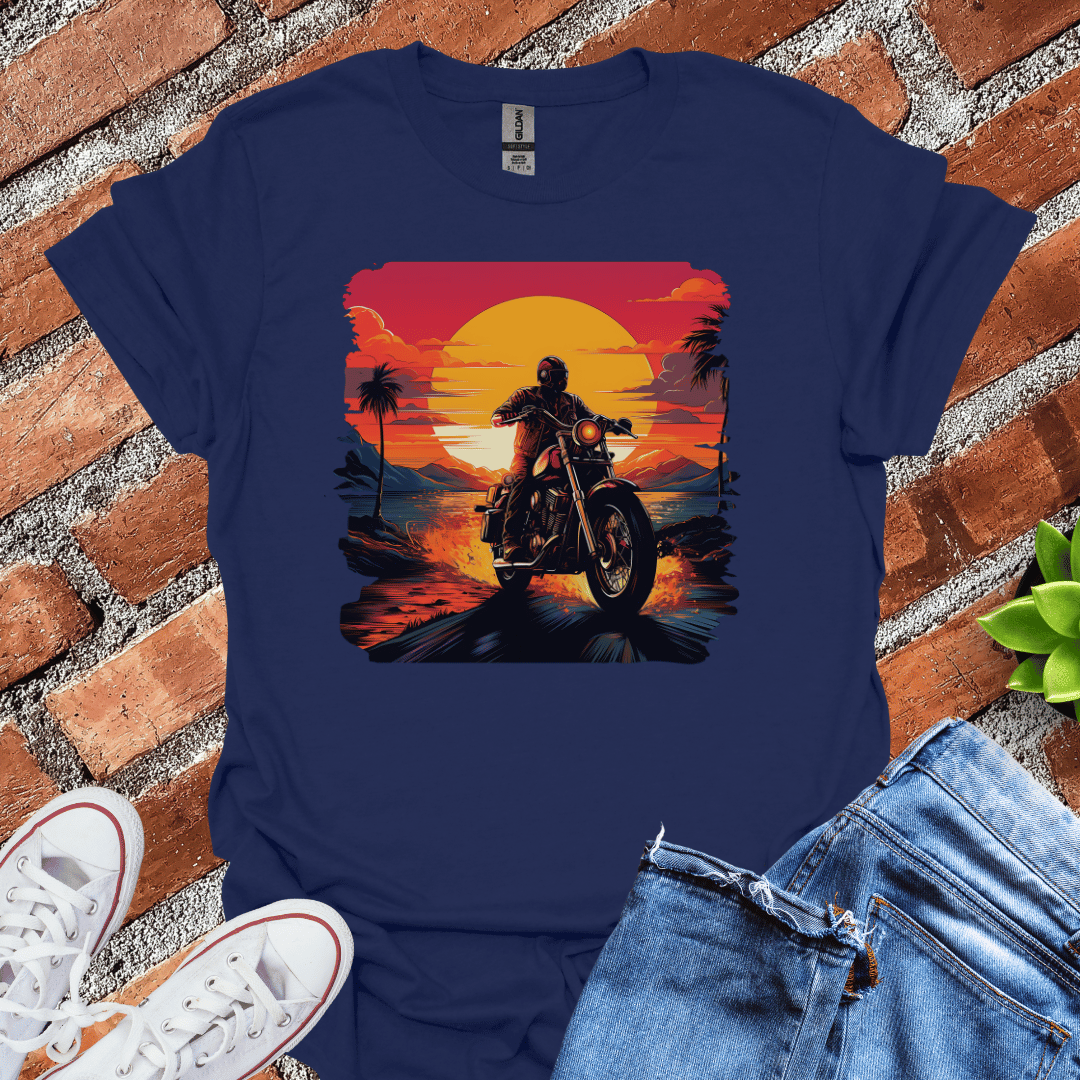 Man Riding Sunset T-Shirt