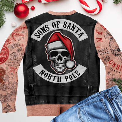 Sons of Santa Tattoos Ugly Christmas Sweater