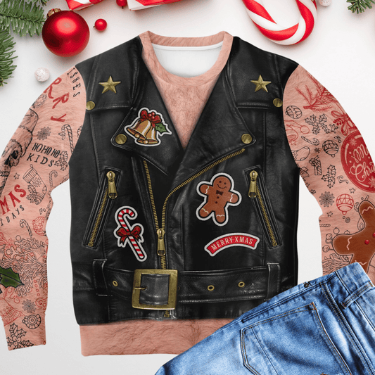 Sons of Santa Tattoos Ugly Christmas Sweater