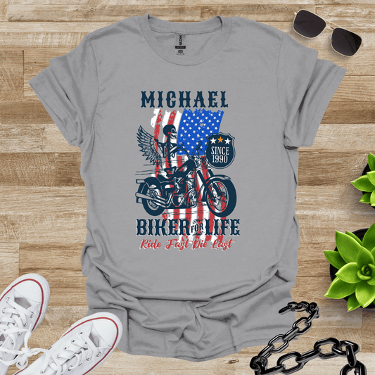 Personalized - Biker for Life T-Shirt