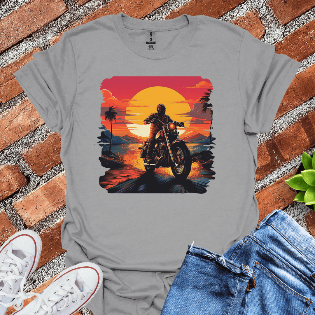 Man Riding Sunset T-Shirt