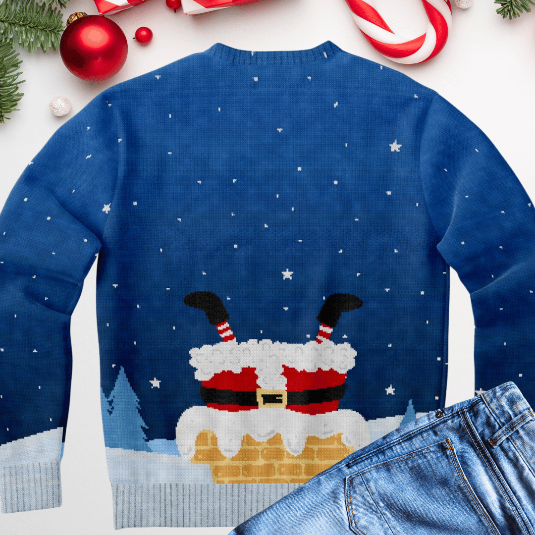 This Santa Loves To Go Down Ugly Christmas Sweater