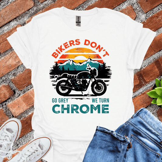 Bikers Don't Go Grey Sunset T-Shirt