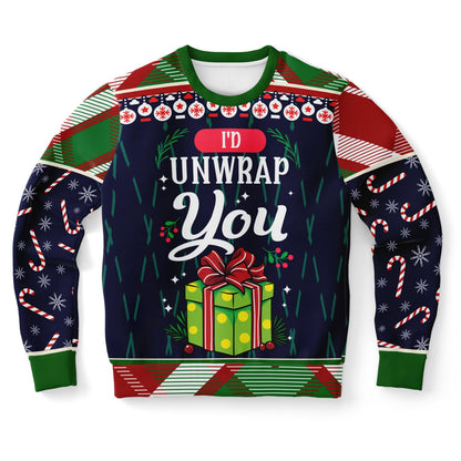 I’d Unwrap You Christmas Ugly Christmas Sweater