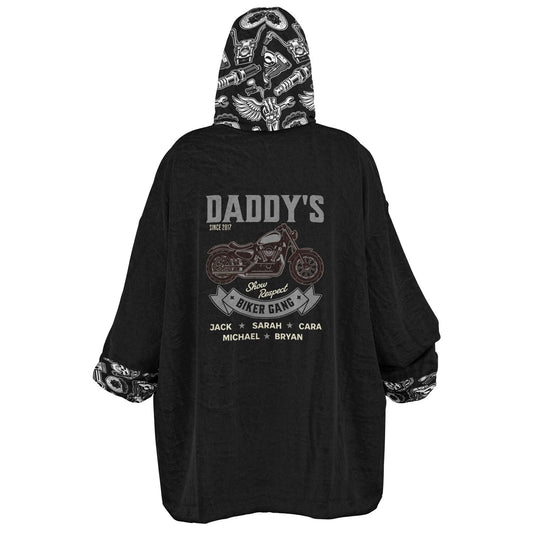 Personalized - Daddy Biker Gang Oversized Hooodie