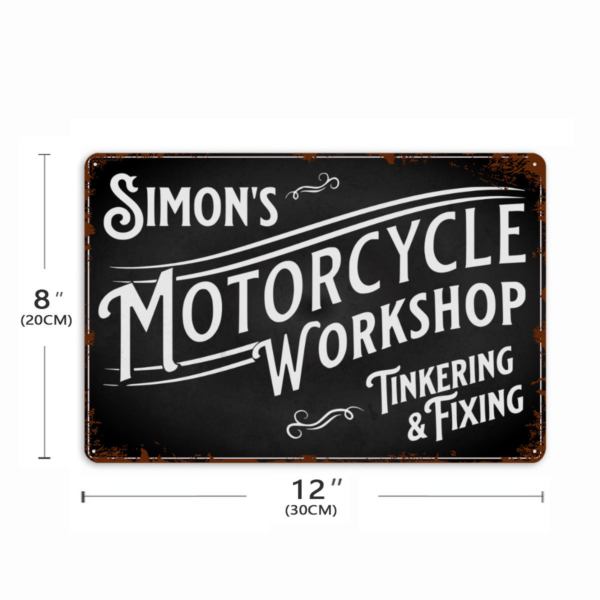 Personalized - Motorcycle Workshop Metal Plate