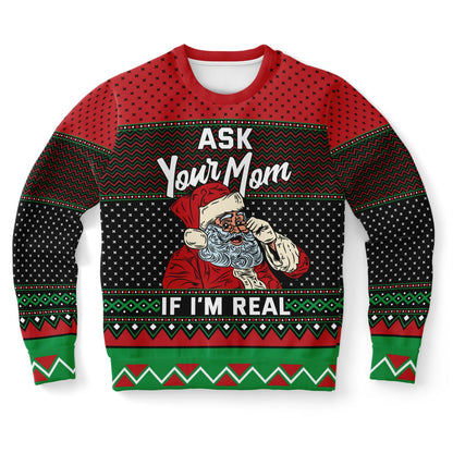 Ask Your Mom Ugly Christmas Sweater